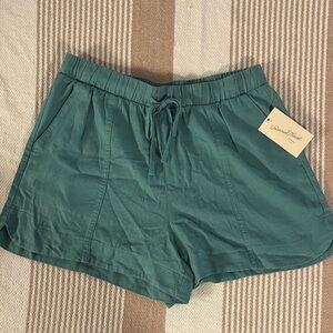 Universal Thread Teal Drawstring Woven Women's Shorts